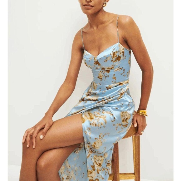 Reformation Marguerite Silk Dress - Picture 2 of 4